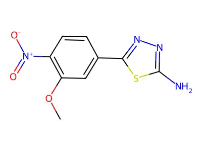 5-(3-Methoxy-4-nitrophenyl)-1,3,4-thiadiazol-2-amine structure