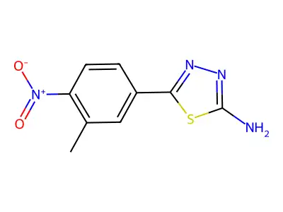 5-(3-Methyl-4-nitrophenyl)-1,3,4-thiadiazol-2-amine structure