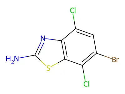 6-Bromo-4,7-dichloro-1,3-benzothiazol-2-amine structure