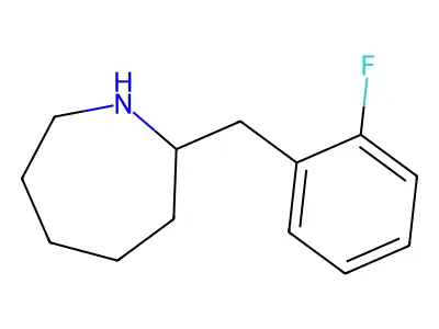 2-[(2-Fluorophenyl)methyl]azepane structure