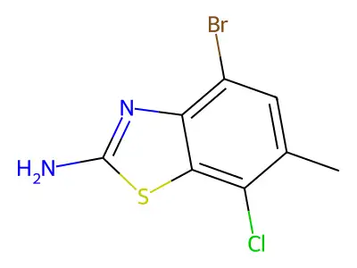 4-Bromo-7-chloro-6-methyl-1,3-benzothiazol-2-amine structure