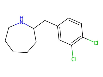 2-[(3,4-Dichlorophenyl)methyl]azepane structure
