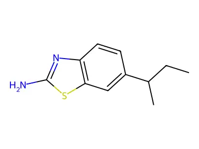 6-(1-Methylpropyl)-2-benzothiazolamine structure