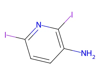 2,6-Diiodopyridin-3-amine structure