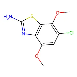 6-氯-4,7-二甲氧基-1,3-苯并噻唑-2-胺 structure