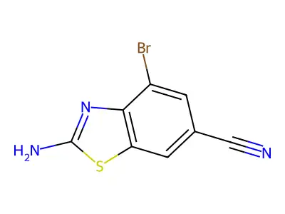 2-Amino-4-bromo-benzothiazole-6-carbonitrile structure