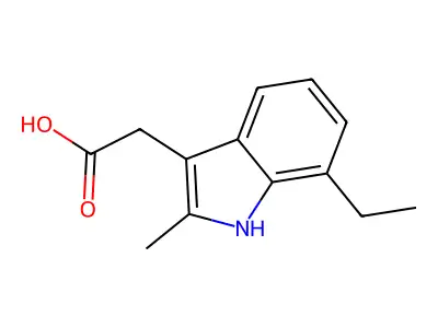 2-(7-ethyl-2-methyl-1H-indol-3-yl)acetic acid structure