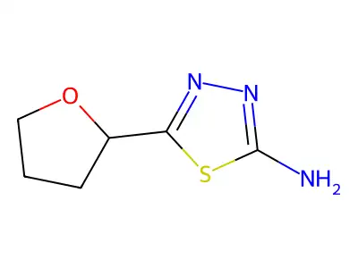 5-(Oxolan-2-yl)-1,3,4-thiadiazol-2-amine structure