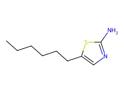 5-Hexyl-1,3-thiazol-2-amine structure