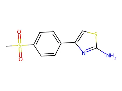 2-Amino-4-[4-(methylsulfonyl)phenyl]thiazole structure