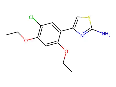 4-(5-Chloro-2,4-diethoxyphenyl)-1,3-thiazol-2-amine structure