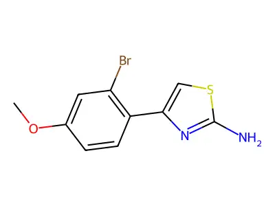 4-(2-Bromo-4-methoxyphenyl)-1,3-thiazol-2-amine structure