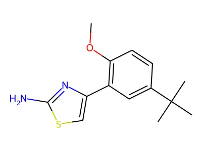 4-(5-Tert-butyl-2-methoxyphenyl)-1,3-thiazol-2-amine structure
