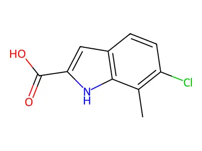 6-chloro-7-methyl-1H-indole-2-carboxylic Acid structure