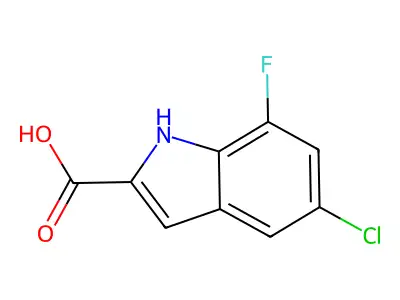 5-bromo-7-fluoro-1H-indole-2-carboxylic Acid structure