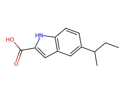 5-(1-Methylpropyl)-1H-indole-2-carboxylic acid structure