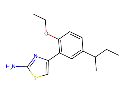 4-[2-Ethoxy-5-(1-methylpropyl)phenyl]-2-thiazolamine structure