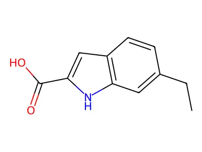 6-ethyl-1H-indole-2-carboxylic acid structure
