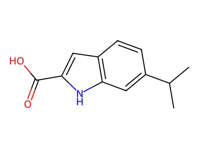 6-(propan-2-yl)-1H-indole-2-carboxylic acid structure