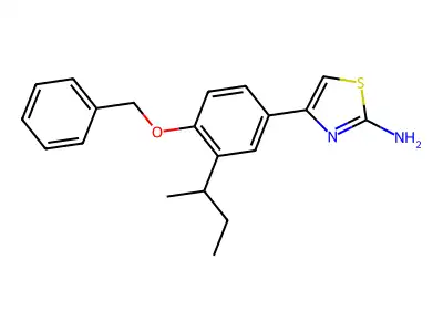 4-[4-(Benzyloxy)-3-(butan-2-yl)phenyl]-1,3-thiazol-2-amine structure