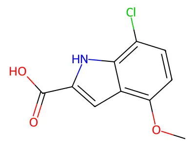 7-chloro-4-methoxy-1H-indole-2-carboxylic Acid structure