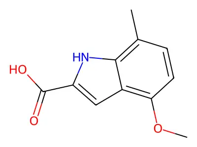 4-Methoxy-7-methyl-1H-indole-2-carboxylic acid structure