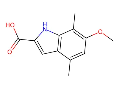 6-methoxy-4,7-dimethyl-1H-indole-2-carboxylic Acid structure
