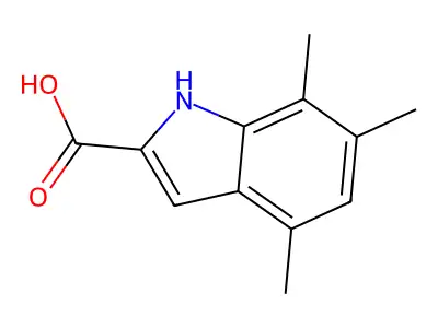4,6,7-trimethyl-1H-indole-2-carboxylic acid structure