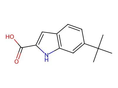 6-tert-butyl-1H-indole-2-carboxylic acid structure