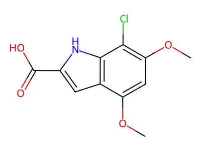 7-chloro-4,6-dimethoxy-1H-indole-2-carboxylic Acid structure