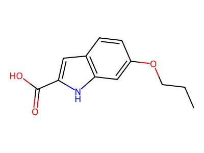 6-propoxy-1H-indole-2-carboxylic Acid structure