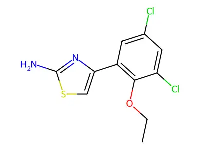 4-(3,5-Dichloro-2-ethoxyphenyl)-1,3-thiazol-2-amine structure