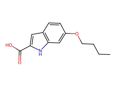6-butoxy-1H-indole-2-carboxylic Acid structure