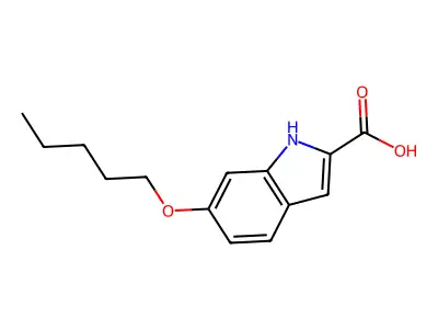 6-(pentyloxy)-1H-indole-2-carboxylic acid structure
