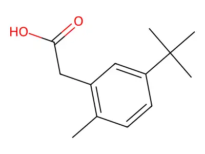 (5-Tert-butyl-2-methylphenyl)acetic acid structure