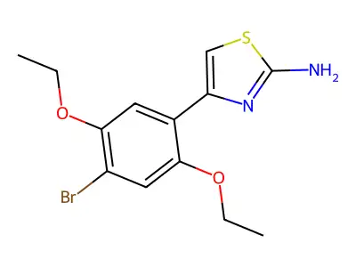 4-(4-Bromo-2,5-diethoxyphenyl)-1,3-thiazol-2-amine structure