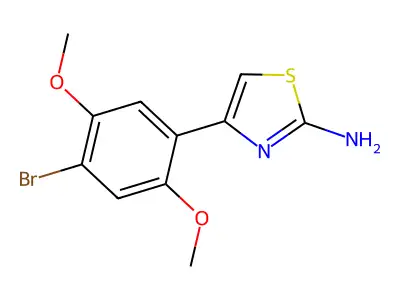 4-(4-Bromo-2,5-dimethoxyphenyl)thiazol-2-amine structure