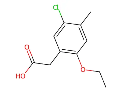 5-Chloro-2-ethoxy-4-methylbenzeneacetic acid structure