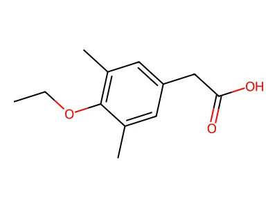 Benzeneacetic acid, 4-ethoxy-3,5-dimethyl- structure