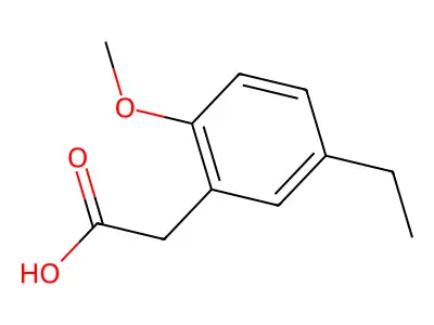 (5-Ethyl-2-methoxyphenyl)acetic acid structure