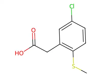 2-(5-Chloro-2-methylsulfanylphenyl)acetic acid structure