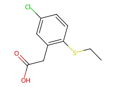 2-(5-Chloro-2-ethylsulfanylphenyl)acetic acid structure