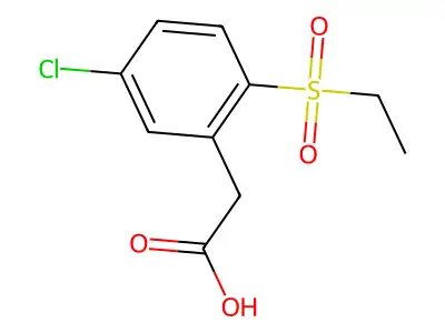 2-(5-Chloro-2-ethylsulfonylphenyl)acetic acid structure