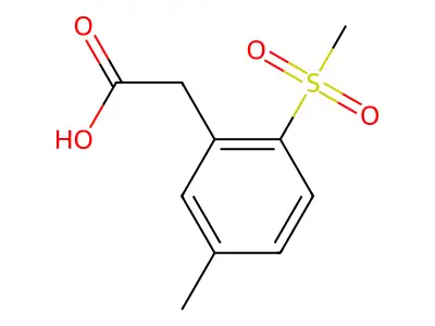 5-Methyl-2-(methylsulfonyl)benzeneacetic acid structure