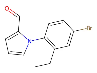 1-(4-bromo-2-ethylphenyl)-1H-pyrrole-2-carbaldehyde structure