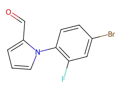 1-(4-Bromo-2-fluorophenyl)-1h-pyrrole-2-carboxaldehyde structure