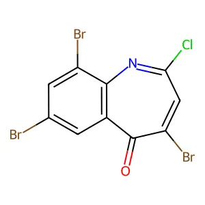 4,7,9-Tribromo-2-chloro-1-benzazepin-5-one structure