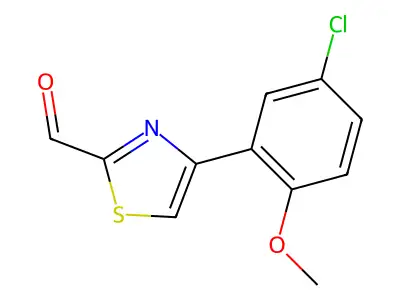 4-(5-Chloro-2-methoxy-phenyl)-thiazole-2-carbaldehyde structure