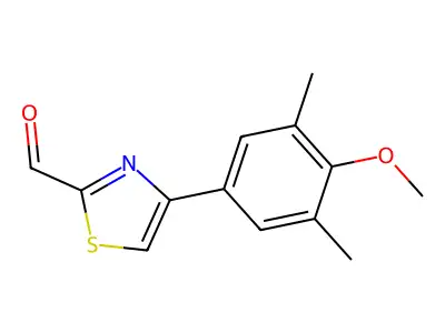 4-(4-Methoxy-3,5-dimethylphenyl)-1,3-thiazole-2-carbaldehyde structure