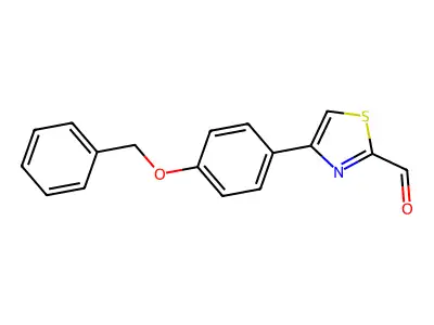 4-[4-(Benzyloxy)phenyl]-1,3-thiazole-2-carbaldehyde structure